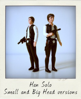 Star Wars Variations: Big and small head Han Solo