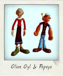 Popeye and Olive Oyl bendees